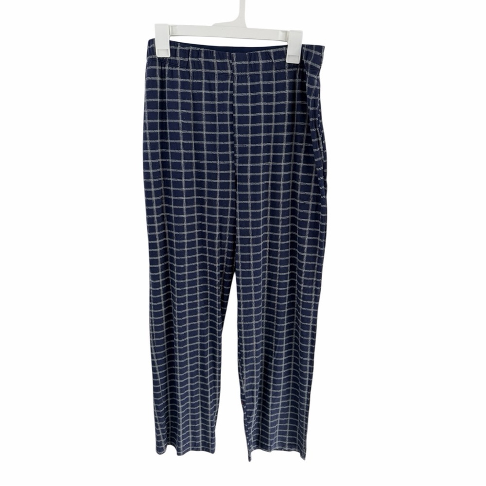 Tommy John Large Supima‎ Cotton Micro Modal Navy White Checkered Pajama Bottom